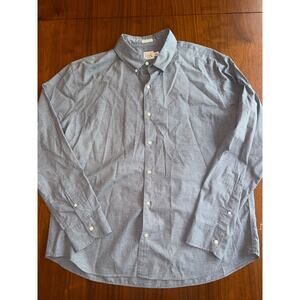 J.Crew Men's Secret Wash Cotton Poplin Shirt Slim - Size XL